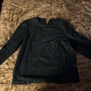 Elegant Black Lace Women's Top